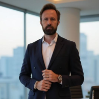 Guilherme Cabreira em ambiente executivo
